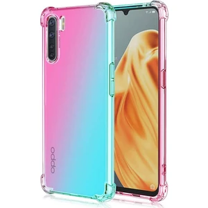 Case 4U Oppo A91 Kılıf Darbe Emici Arka Kapak Şeffaf