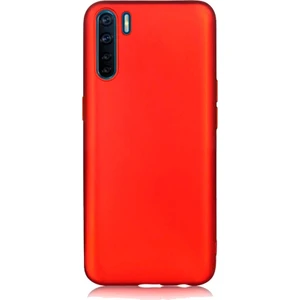 Case 4U Oppo A91 Kılıf Klasik Mat Renkli Yumuşak Premier Silikon Kırmızı