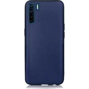 Case 4U Oppo A91 Kılıf Klasik Mat Renkli Yumuşak Premier Silikon Lacivert