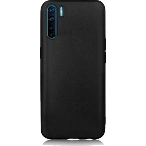 Case 4U Oppo A91 Kılıf Klasik Mat Renkli Yumuşak Premier Silikon Siyah