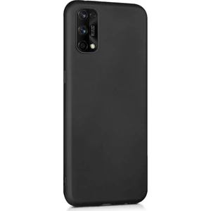 Case 4U Oppo Realme 7 Pro Kılıf Klasik Mat Renkli Yumuşak Premier Silikon Siyah