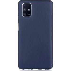 Case 4U Samsung Galaxy M51 Kılıf Klasik Mat Renkli Yumuşak Premier Silikon Lacivert