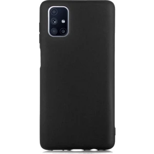 Case 4U Samsung Galaxy M51 Kılıf Klasik Mat Renkli Yumuşak Premier Silikon Siyah