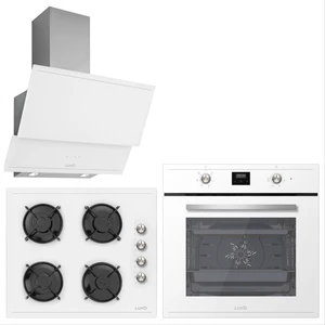 Silverline Luno Ankastre Beyaz Set ( 3420W Davlumbaz 6502W Fırın CS5335W Ocak )