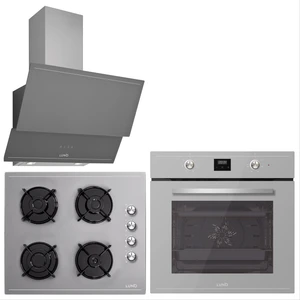 Silverline Luno Ankastre Gri Set ( 3420S Davlumbaz 6502S Fırın CS5335S Ocak )