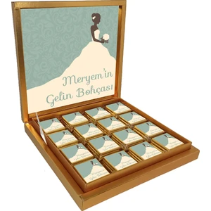 Diva Çikolata Isimli Gelin Bohçası Çikolatası (32 'li Madlen Çikolata) Altın Kutu