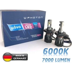 Mono LED H4 7000 Lümen 12V Şimşek Etkili Beyaz Far Ampulu