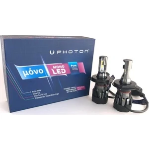 H4 Mono Mini LED Xenon Beyaz Far Ampulu Şimşek Etkili Zenon