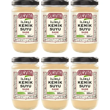 Gurvita Ilikli Kemik Suyu Sade 320 ml 6'