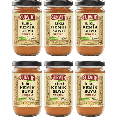 Gurvita Ilikli Kemik Suyu Sebzeli 320 ml 6'