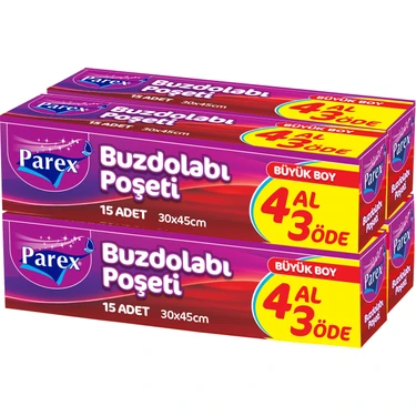 Parex Buzdolabı Poşeti Büyük Boy 4 Al 3