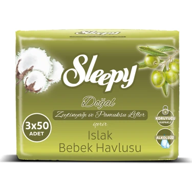 Sleepy Zeytinyağlı Islak Mendil (3x50