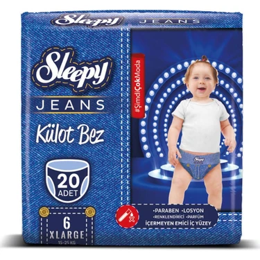 Sleepy Jeans Külot Bebek Bezi 20 Adet 6 Beden 15 - 25