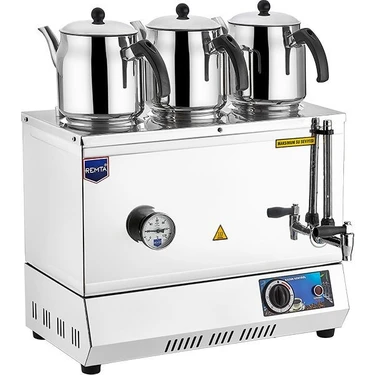 Remta 55 Model Üç Demlikli Elektrikli Pleytsiz 33 Lt Çay Ocağı EP03 + 3