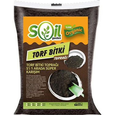 Soil Garden Torf Bitki Toprağı 5'i Bir Arada Süper Karışım 50