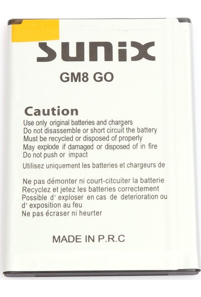 Sunix General Mobile Gm8 Go Batarya
