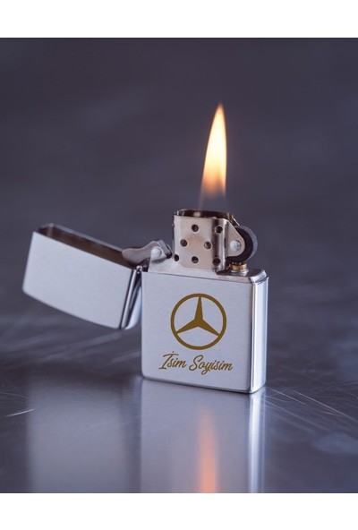 Hobi Tuning Kişiye Özel Benzinli Metal Çakmak Mercedes Araba Logolu