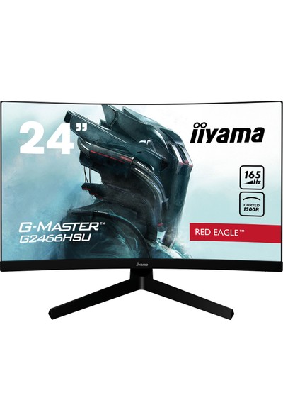 iiyama G-Master Red Eagle 24" 1ms HDMI + Displayport Full Hd 165Hz Freesync Premium Curved Oyuncu Monitörü G2466HSU-B1