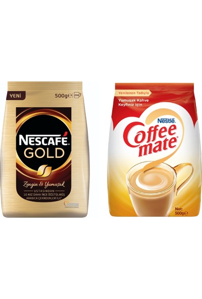 Nescafe Gold 500 Gr+Nestle Coffee Mate 500 gr Kahve Kreması