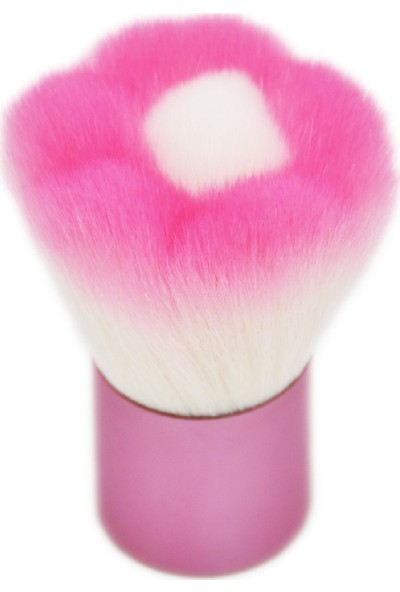 Match Kabuki Fırça - Çiçek Model - Fırça Pembe Beyaz & Alt Pembe