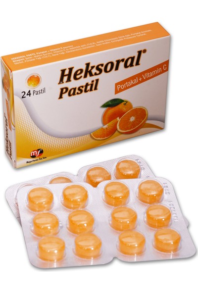 MEGA FARMA Heksoral Pastil Portakal Vitamin C