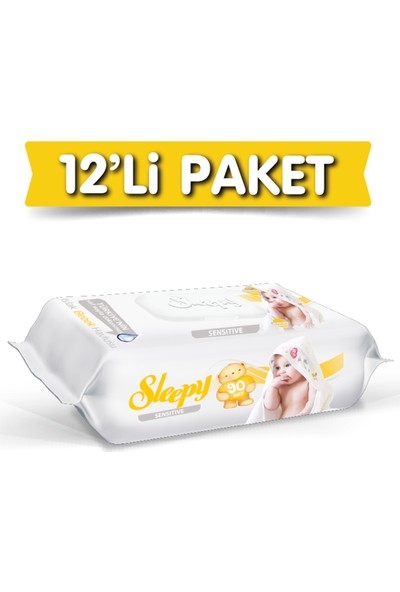 Sleepy Sensitive Islak Havlu 90'lı 12 Adet 1080 Yaprak