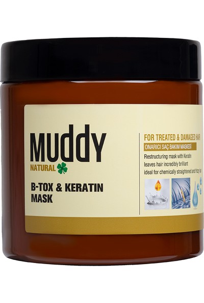 Muddy B-Tox And Keratin Onarıcı Saç Bakım Maskesi 500 ml