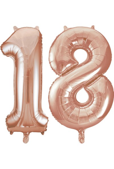 Partijet 18.yaş Folyo Balon Seti Rose Gold 40 cm