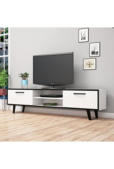 Banos T3 Tv Ünitesi Metal Ayaklı Raflı Tv Sehpası 180 cm