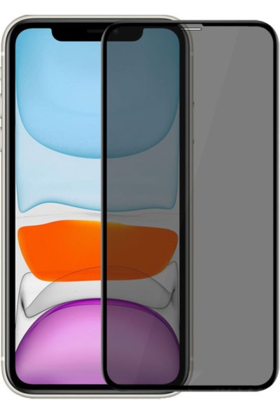 Coverest Apple iPhone 11 (6.1'') Kavisli Gizlilik Filtreli Hayalet Ekran Koruyucu Siyah