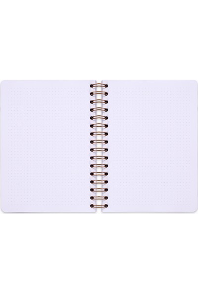 Matt Notebook A5 Süresiz Planlayıcı Ajanda Puantiye Yeşil