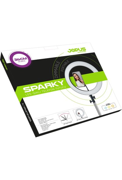 Sparky Sparky LED Lambalı 36CM Tripod Slt-01 Siyah