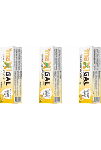 Maxigal + 20 Efervesan Tablet Takviye Edici Gıda - 3'lü