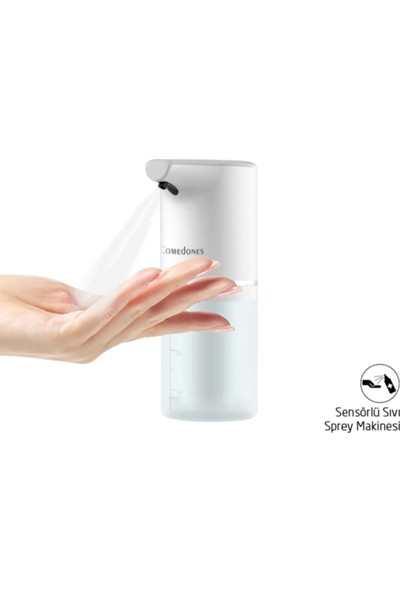 Comedones Sensörlü Sıvı Dezenfektan Alkol Sprey Makinesi Dispenser