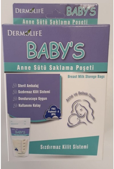 Dermolife Baby's Süt Torbası 20'li (3 Adet) 60'lı Ekonomik