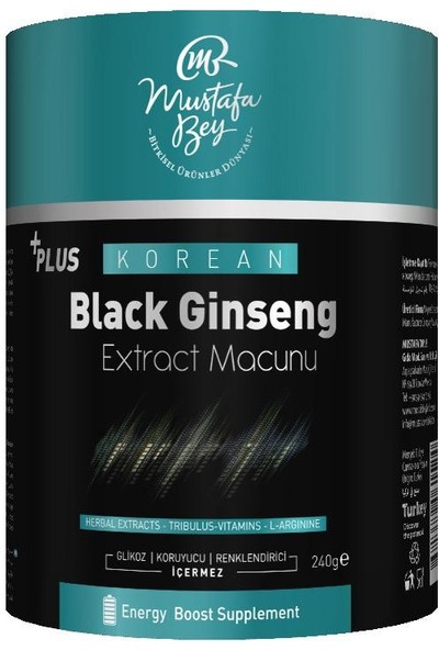 Mustafa Bey Korean Black Ginseng Extract Macunu 240 gr