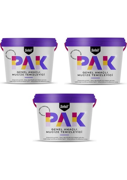 Selsil Pak Genel Amaçlı Mucize Temizleyici 500 gr x 3 Adet