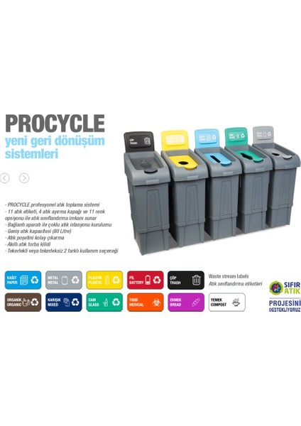 Procycle 21 Çöp Kovası