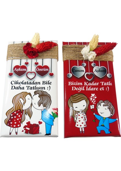 Kırmızı Güllü Sevgili Çikolata Kutusu modelleri