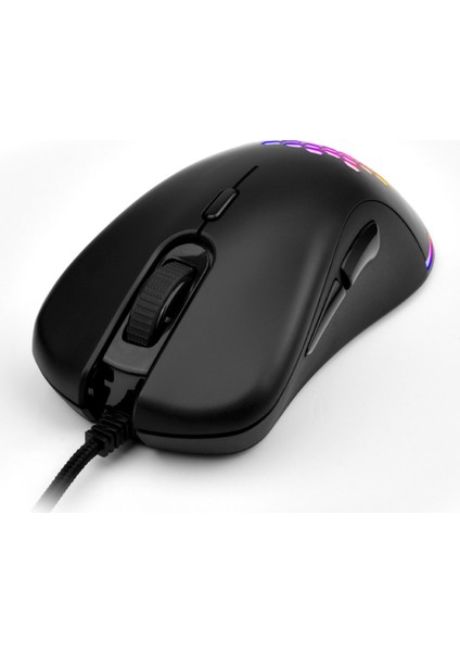 BM-GX20 Riposte USB Rgb Işıklı Makrolu 6400DPI Örgü Kablolu Mouse