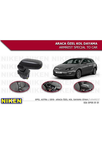 Opel Astra J Araca Özel Kol Dayama Kolçak 2010 Sonrası