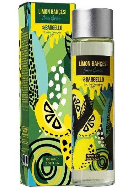 Limon Bahçesi Cam Dökme Kapak Kolonya Edc 180 ml