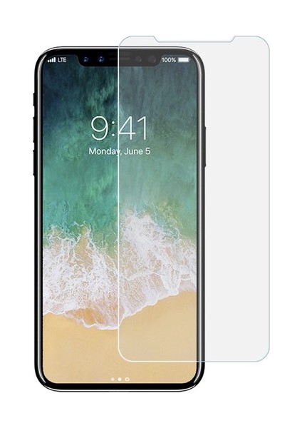 Apple iPhone X/xs Ekran Koruyucu Kısa Temperli Sert Cam 9H Kırılmaz Cam Koruma Maxi