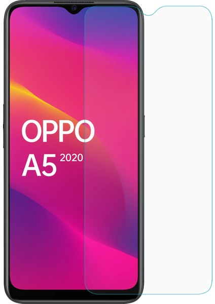 Oppo A9 2020 Ekran Koruyucu Kısa Temperli Sert Cam 9H Kırılmaz Cam Koruma Maxi