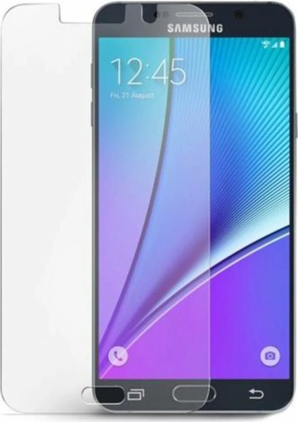 Samsung Galaxy Note 5 Ekran Koruyucu Kısa Temperli Sert Cam 9H Kırılmaz Cam Koruma Maxi