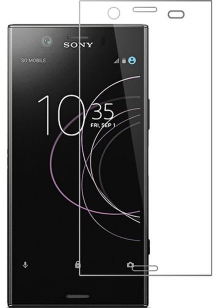 Sony Xperia Xz1 Ekran Koruyucu Kısa Temperli Sert Cam 9H Kırılmaz Cam Koruma Maxi