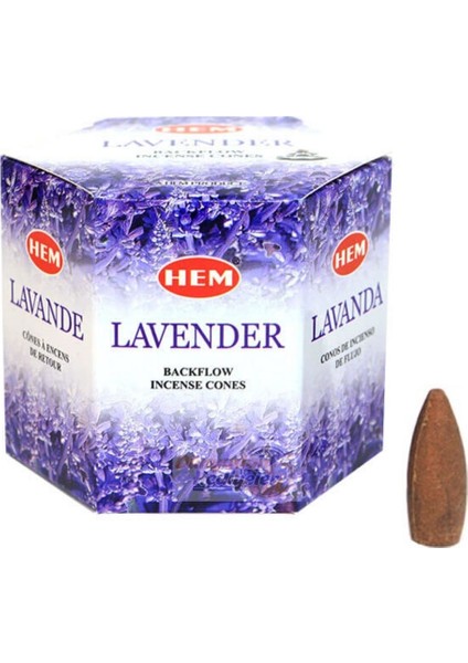 Lavanta Geri Akış Şelale Tütsü Konileri 40 Adet Lavender