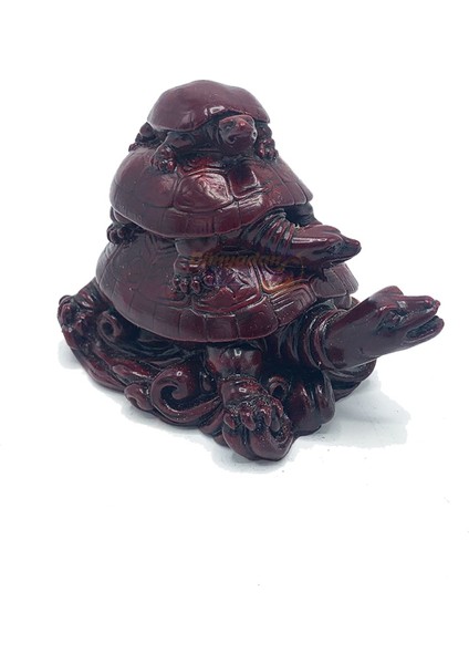 3lü Üstüste Kaplumbağa Biblo Kahverengi