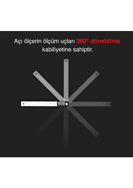 5422-300 Dijital Açı Ölçer 30CM