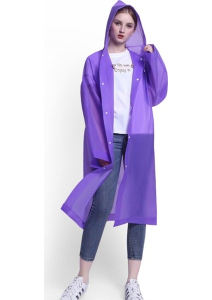 Raıncoat Eva Unisex Mor Yağmurluk